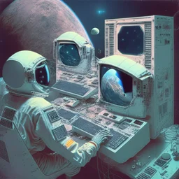 computadoras en nave espacial