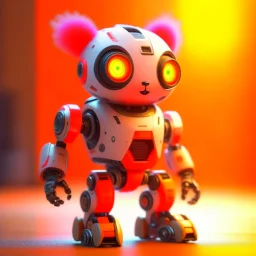 awesome cute sexy furry robot on a mission through the seasons, motion blur, 8k, downlight, soft light, depth of field, photorealism, trending on art station, lotsa detail