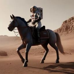 Riding horse astronaut mars unreal engine 5, octan render