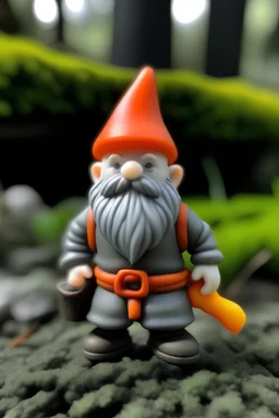 bald, grey deep gnome with an orange beard