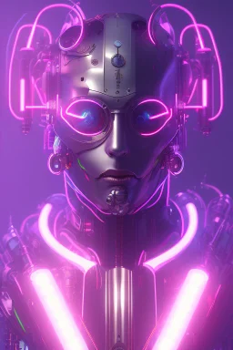 render the immage like cyborg cyberpunk neon creapy flash light