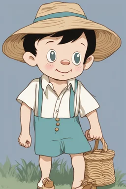 Pugsley Addams wore tailored shorts in lightweight wool flannel, their hue a robin's egg blue. Above them was a crisp white poplin button down, slightly sandy at the cuffs from eagerness. On his feet were miniature espadrilles woven of natural jute. A straw boater hat adorned his mop of dark hair, tilted at a rakish angle. From one pocket peeked the ribboned fuse of a small pyrotechnic device, reserved for after beachside detonation. Ever chatty, the portly boy investigated tidepools and sandy a