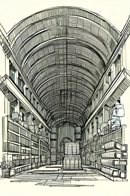 sketch drawing of a barn, tombstone, and some books