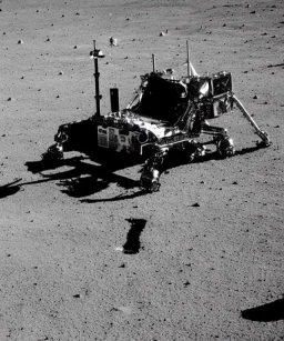 Scary robot on the lunar surface