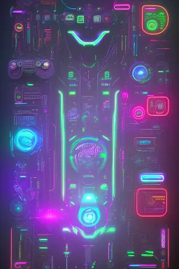 cyberpunk neon creapy flash light