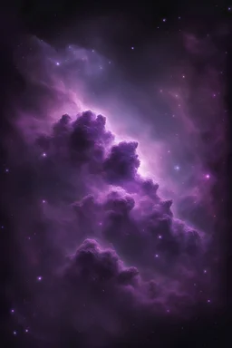 a nebula, in high quality, space picture, pixel art, black and purple