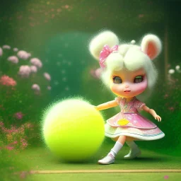 mcenroe as dollie deluxe, bright eyes, in underground wonderland, cards, giant tennis ball