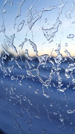 ice frost on glass