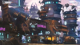 Smuggler City,stylized,4k,