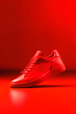 red sneaker without logo for social media ad