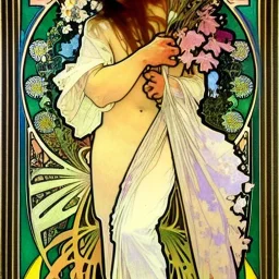 goats and flowers ALPHONSE MUCHA