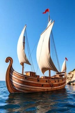 nave romana anticacon vele piegate