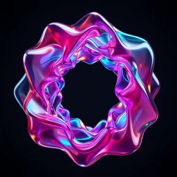 A hypnotic loop of colored translucent 3D structures evolving and morphing, fluid geometry shifting between organic and geometric forms, iridescent glass material with internal glow, smooth camera orbit, dark gradient background, seamless motion, cinematic lighting, generative art style, 4k.