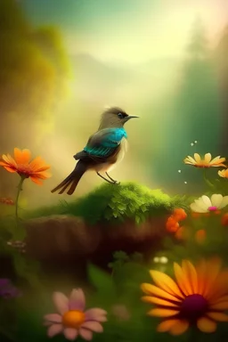 :في أرض بعيدة، حيث الأزهار الساحرة ترقص مع نسمات الهواء، كان هناك طائر صغير اسمه توتو، يحلم بمغامرات عظيمة.