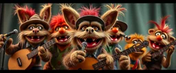 masterfully Gnoll muppet puppet band