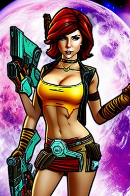 Lauren Phillips cosplaying as Lilith from Borderlands