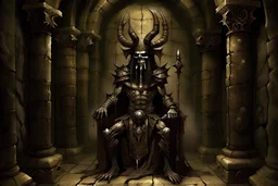 the horned god baal in the castle dungeon