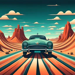 album cover for a playlist created for a car journey. Car trip. It has an awesome mix of music, from lots of different musical artists. Not symmetrical