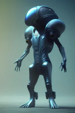 full length alien clean art NFT, blender 3d