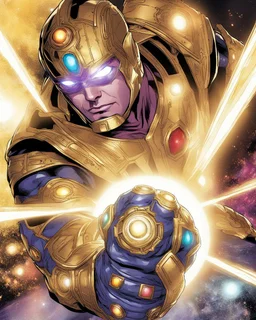 K's infinity gauntlet has six infinity stones