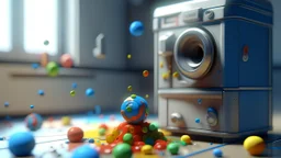 trending on artstation,toys 3d,toy design named Coin spitting washing machine.Dull working by activity in feeding by exchange somthing.free to zoom in,toy design,industrial design,ux design,interior design,product design,game design,octane rendering,unreal engine,Photoshyoot,Shot on 25mm lens,Depth of Field,Tilt Blur,Shutter Speed 1/100t0,F/22,White Balance,32k,Super-Resolution,Pro Photo RGB,Half rear Lighting,Incandtescent,Volumetric,Global Illumination,Screen Space Reflections,Diffraction Grad