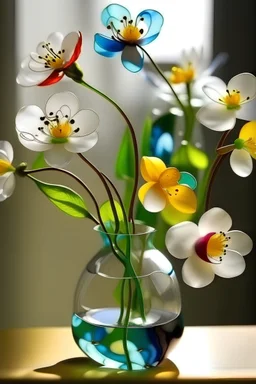 стеклянные весенние цветы