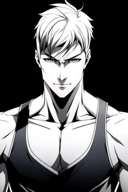 Exactly the same photo but wearing a white superhero suit