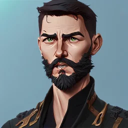 Tom Cruise Christmas military cyberpunk beard