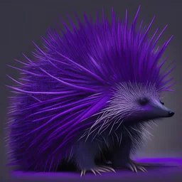 cool porcupine purple tones