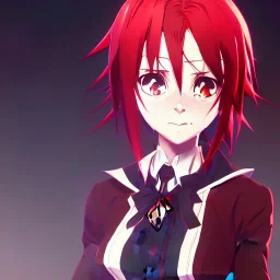 long red hair cute beatiful ritsuka fujimaru gudako anime manga high quality true art danganronpa style Fate Grand Order