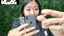 lady with oversized plump fingers getting iphone11 all full of dirty finger residue