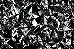 dark geometry mosaic black and white