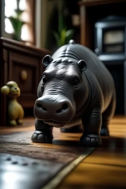me using a hippo as a doormat,shot on Hasselblad h6d-400c, zeiss prime lens, bokeh like f/0.8, tilt-shift lens 8k, high detail, smooth render, down-light, unreal engine, prize winning
