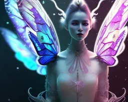 Beautiful mystical butterfly portrait, dark fantasy, romanticism, acrylic paint, chinese painting, magazine, highly detailed, ethereal, otherworldly, backlighting, rays of shimmering light, persian empire, artstation, silver, purple, black, teal, aqua, yellow, olive, vibrant, intricate,