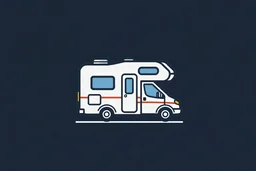 Motor Home Solid Icon Design with Editable Stroke. Suitable for Infographics, Web Pages, Mobile Apps, UI, UX, and GUI design.