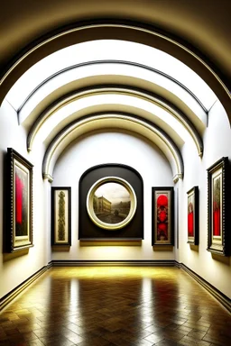 3D Shoot Museum of Paintings The shape of the hall is oval