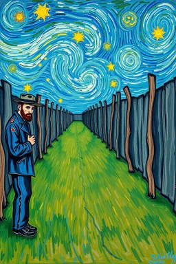 Van Gogh the prisoners painting style
