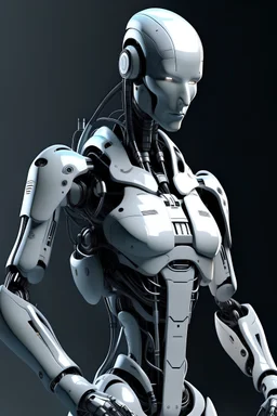 Manual labour android futuristic friendly looking humanoid