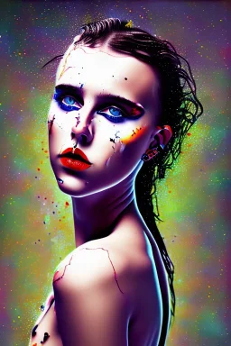 Danish singer MØ face, Jackson Pollock