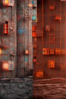 futuristic pinhole camera in Kente, rusted clocks lens, cinematic, scaffolding, cyberpunk, 8k quality