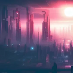 city that covers a planet cyberpunk
