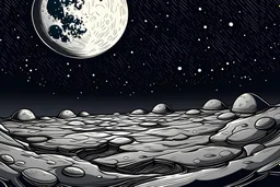 moon surface simple cartoony