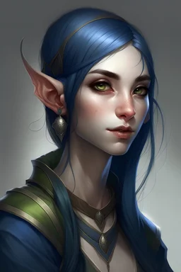 vrouwelijke Elf met donker blauw haar