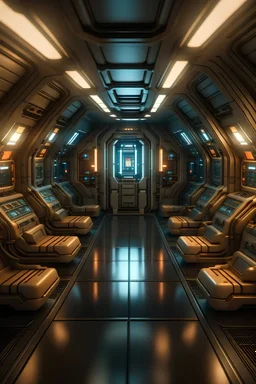interior of space ship freighter