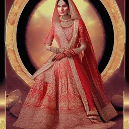 Panjabi beautiful bride on moon