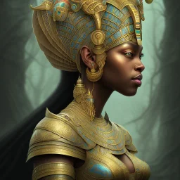 sango fantasy, fantasy magic, intricate, sharp focus, illustration, highly detailed, digital painting, concept art, matte, masterpiece head sexy Indonisian beauty black afro hair earth lady Golden alligator head Egyptian princess pyramid sphinx background