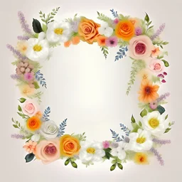 wedding flowers to print on blank surface space in the middle