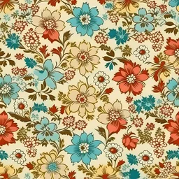 Vintage flower pattern digital paper graphics