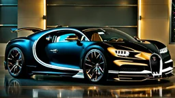 A (((Custom bugatti chiron build full))) featuring a luxurious interior, advanced technologies, and a sleek body kit designed by MANSORY, exuding an air of sophistication and power