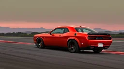 Dodge Challenger Hellcat Ultimately Tuned , 4k, photorealistic, Cinematic, rear view
